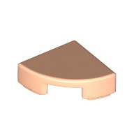 Lego destička kulatá 1x1 čtvrtkruh, tělová světlá (6275872)